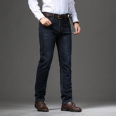 Stretch Jeans Autumn And Winter Loose Plus Size Business Casual Pants